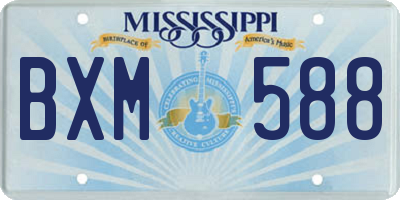 MS license plate BXM588