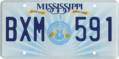 MS license plate BXM591