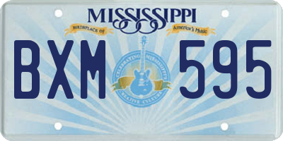 MS license plate BXM595