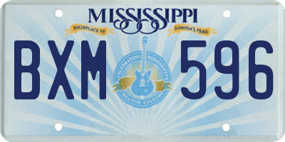 MS license plate BXM596