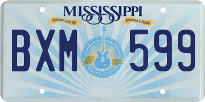 MS license plate BXM599