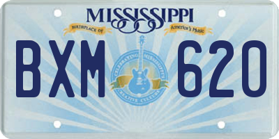 MS license plate BXM620