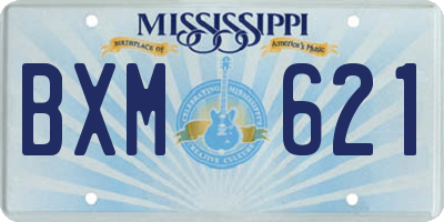 MS license plate BXM621