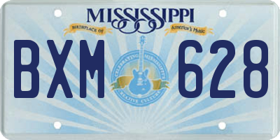 MS license plate BXM628