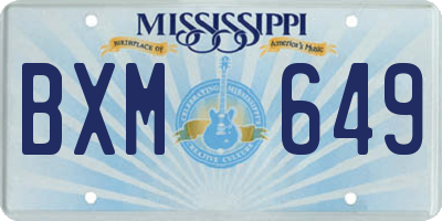 MS license plate BXM649