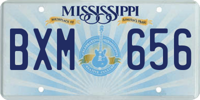 MS license plate BXM656