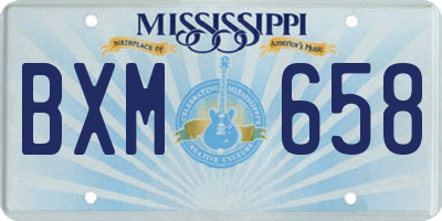 MS license plate BXM658