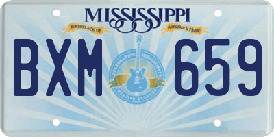 MS license plate BXM659