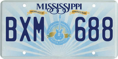 MS license plate BXM688