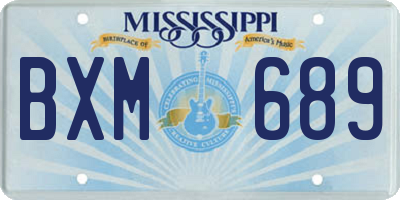 MS license plate BXM689