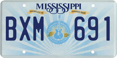 MS license plate BXM691