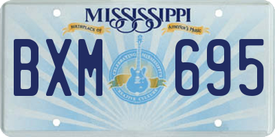 MS license plate BXM695