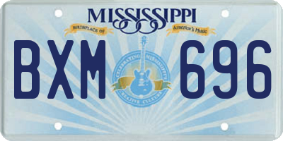 MS license plate BXM696