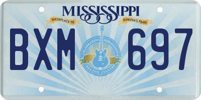 MS license plate BXM697