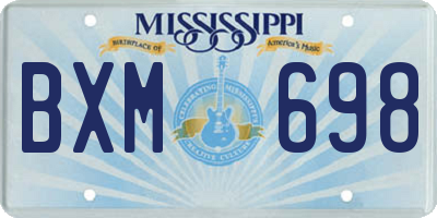MS license plate BXM698