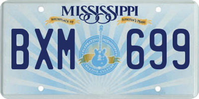 MS license plate BXM699