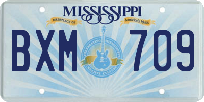 MS license plate BXM709