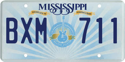 MS license plate BXM711