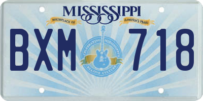 MS license plate BXM718