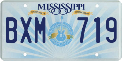 MS license plate BXM719