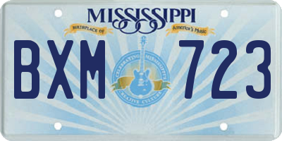 MS license plate BXM723
