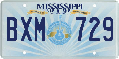 MS license plate BXM729
