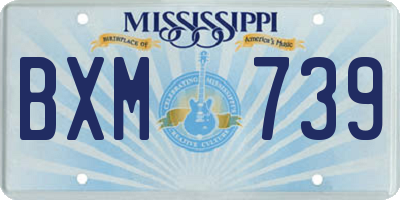 MS license plate BXM739