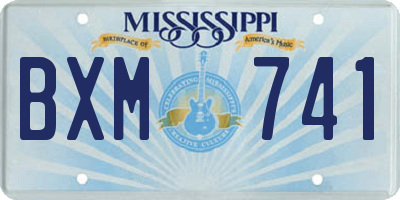 MS license plate BXM741