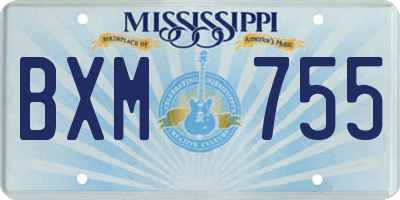 MS license plate BXM755