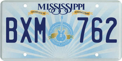 MS license plate BXM762