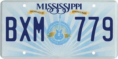 MS license plate BXM779