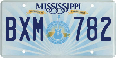MS license plate BXM782