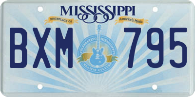 MS license plate BXM795