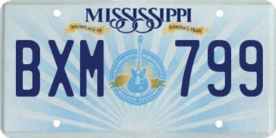 MS license plate BXM799