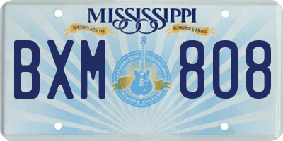 MS license plate BXM808