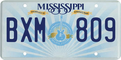 MS license plate BXM809