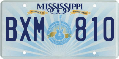 MS license plate BXM810