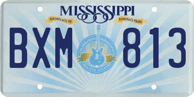 MS license plate BXM813