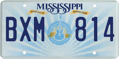 MS license plate BXM814
