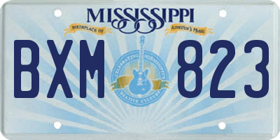 MS license plate BXM823