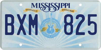 MS license plate BXM825