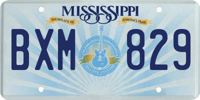MS license plate BXM829