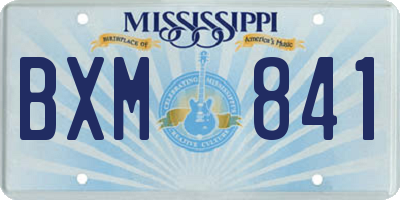 MS license plate BXM841