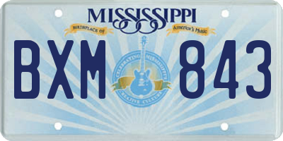 MS license plate BXM843