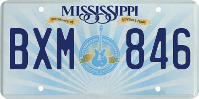 MS license plate BXM846