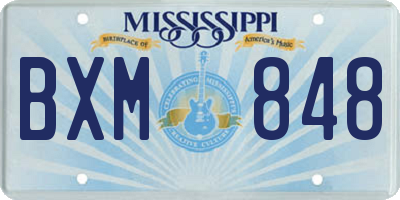 MS license plate BXM848