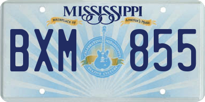 MS license plate BXM855