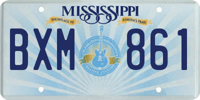 MS license plate BXM861