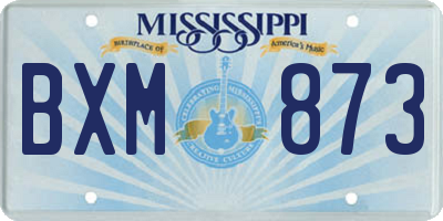 MS license plate BXM873