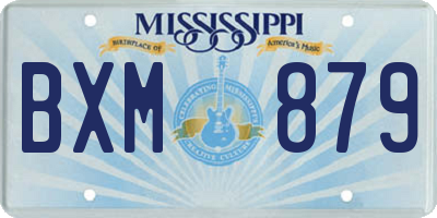 MS license plate BXM879